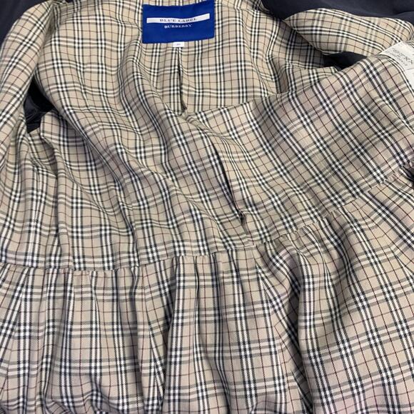 BURBERRY Size 2 Navy Cotton Blend Belted Trench Coat - Picture 7 of 8